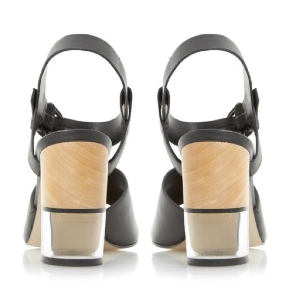 Dune London “Jenny” leather perspex heel sandal - Picture 2 of 11